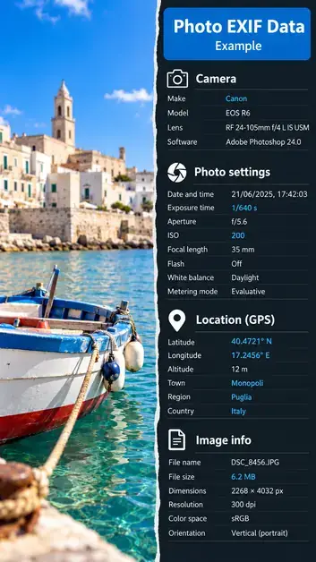 EXIF in Photos: What They Are and Why You Should Remove Them from Your Blog
