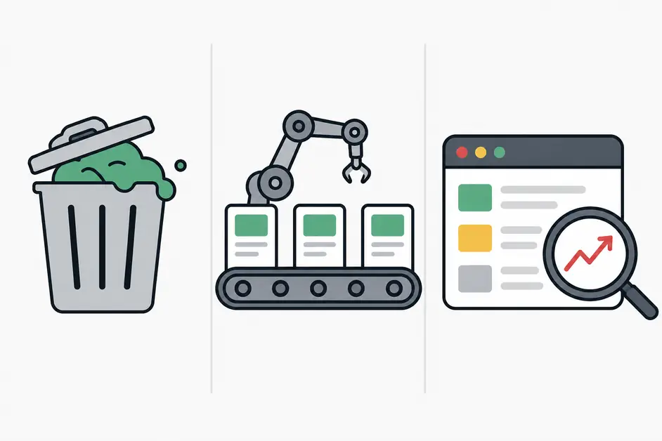 AI slop, scaled content, and abuse: what are the differences